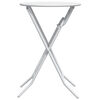 vidaXL Garden Table Folding White 50 x 50 x 72 cm Steel