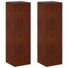 vidaXL Plant Stand 2 pcs Rusty 30 x 30 x 100 cm Weathering Steel