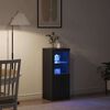 vidaXL LED Sideboard Black 41 x 37 x 100 cm Engineered Wood