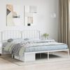 vidaXL Metal Bed Frame without Mattress with Headboard White 180x200cm