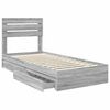 vidaXL Storage Bed Grey Sonoma 100 x 200 cm Engineered Wood