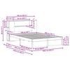 vidaXL Bookcase Bed Frame Wax Brown 160 x 200 cm Solid Pine Wood