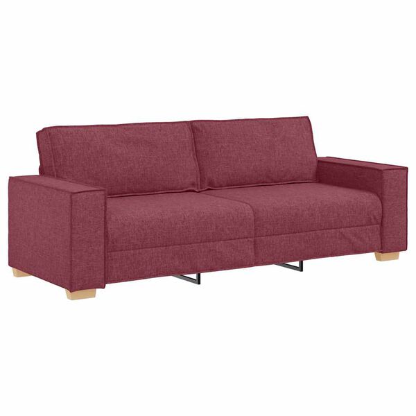 vidaXL Sofa Wine Red 220 x 78 x 84 cm Fabric