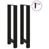 vidaXL Bar Table Legs Black 2 pcs 40x(100-101) cm Steel