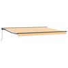 vidaXL Manual Retractable Awning Yellow and White 4 x 2 m