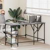 vidaXL Desk Grey Sonoma 139x139x75 cm Engineered Wood