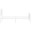 vidaXL Metal Bed Frame without Mattress with Footboard White 90x200cm