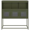 vidaXL Sideboard Olive Green 100.5x39x107 cm Cold-rolled Steel
