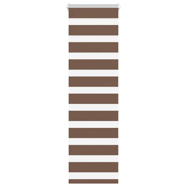 vidaXL Zebra Blind Brown 50x100 cm Fabric Width 45.9 cm Polyester