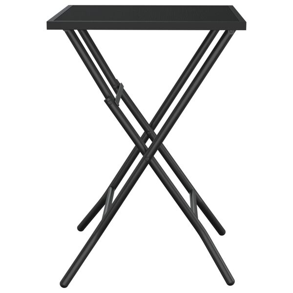 vidaXL Folding Garden Table Anthracite 50x50x72 cm Steel Mesh
