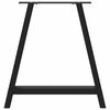 vidaXL Dining Table Legs A-Shaped 2 pcs Black&nbsp;70x(72-73) cm Steel