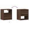 vidaXL TV Wall Cabinets with LED Lights 2 pcs Brown Oak 41x31x45 cm