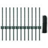 vidaXL Fence with Post Green 0.4 x 25 m Steel