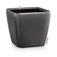 LECHUZA Table Planter QUADRO LS 21 ALL-IN-ONE Charcoal Metallic