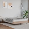 vidaXL Bed Frame without Mattress Cappuccino 120x190 cm Small Double Faux Leather