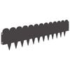 vidaXL Lawn Edging 10 pcs 103 x 25 cm Steel Black