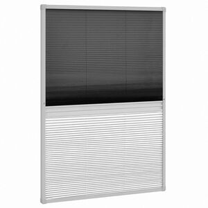vidaXL Plisse Insect Screen for Windows Aluminium 80x120 cm with Shade