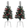 vidaXL Artificial Pathway Pre-lit Christmas Tree 2 pcs 76 cm PVC