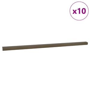 vidaXL Stair Nosings 10 pcs Brown 67 x 3.5 x 3 cm Aluminium