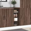 vidaXL Bottom Cabinet Riga Brown Oak 30x44.5x81.5 cm Engineered Wood