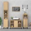 vidaXL 2 Piece Bathroom Furniture Set Sonoma Oak Engineered Wood