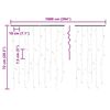 vidaXL LED Curtain Icicle Lights 10m 400 LED Cold White 8 Function