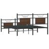 vidaXL Bed Frame without Mattress Brown Oak 150x200 cm King Size Engineered Wood