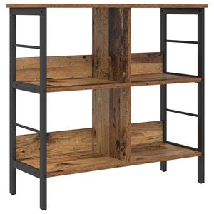 vidaXL Bookshelf 4-Tier 82 x 32 x 79 cm Engineered Wood Old Wood