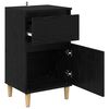 vidaXL Bedside Cabinet Black Oak 40 x 35 x 70 cm Engineered Wood