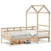 vidaXL Day Bed with Roof without Mattress 80x200 cm Solid Wood