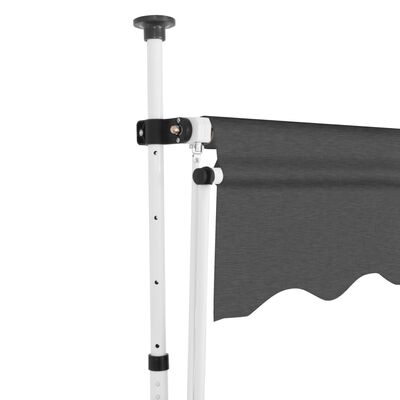 vidaXL Manual Retractable Awning 200 cm Anthracite