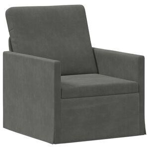 vidaXL Armchair Dark Grey 70 x 81 x 82 cm Corduroy Fabric