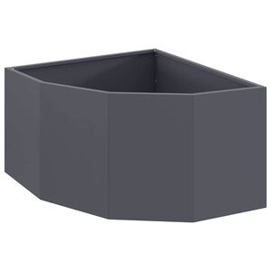 vidaXL Corner Planter Anthracite 60 x 60 x 35 cm Steel