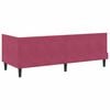 vidaXL Corner Bed Frame with Headboard Wine Red 80 cm x 200 cm Velvet