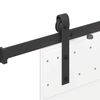 vidaXL Sliding Door Hardware Kit 213.5 cm Steel Black