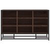 vidaXL Shoe Bench Brown Oak 84x40x53.5 cm Engineered Wood and Metal