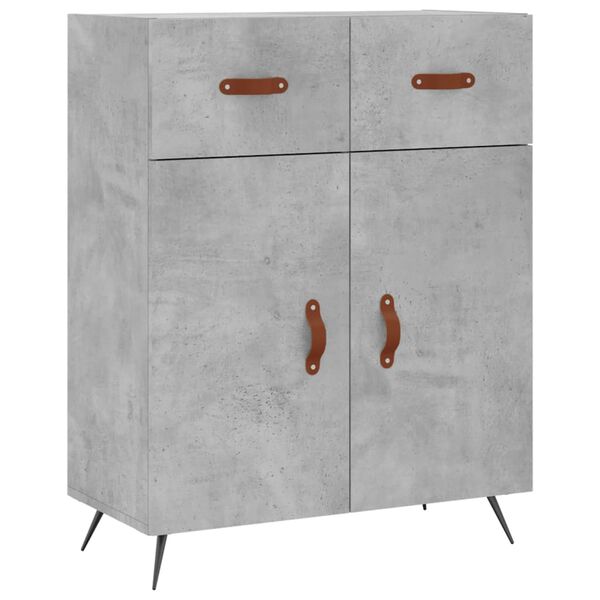 vidaXL Sideboard Concrete Grey 69.5x34x90 cm Engineered Wood