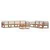 vidaXL Outdoor Sofa Set 8 pcs Natural Solid Acacia Wood