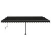 vidaXL Freestanding Manual Retractable Awning 500x300 cm Anthracite
