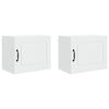 vidaXL Wall Cabinet PORTO 2 pcs White Engineered Wood