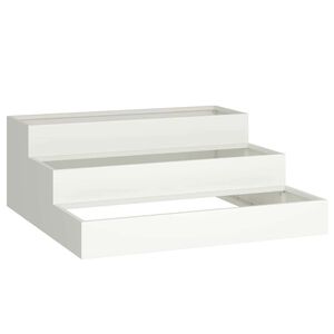 vidaXL Garden Planter White 90 x 90 x 35 cm Cold-rolled Steel