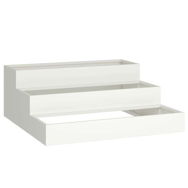 vidaXL Garden Planter White 90 x 90 x 35 cm Cold-rolled Steel