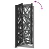 vidaXL Garden Gate Black 100x200 cm Steel Light Design