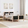 vidaXL Bed Frame with Headboard Black 120 x 190 cm Fabric
