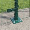 vidaXL Fence with Post Green 1.6 x 10 m Steel and PVC