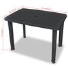 vidaXL Garden Table Anthracite 101x68x72 cm Plastic