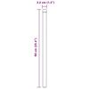 vidaXL Fence Posts 12 pcs Grey 90 cm Powder-coated steel
