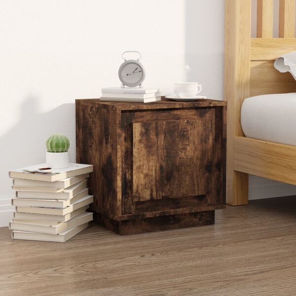 vidaXL Bedside Cabinets 2 pcs Smoked Oak 44x35x45 cm Engineered Wood