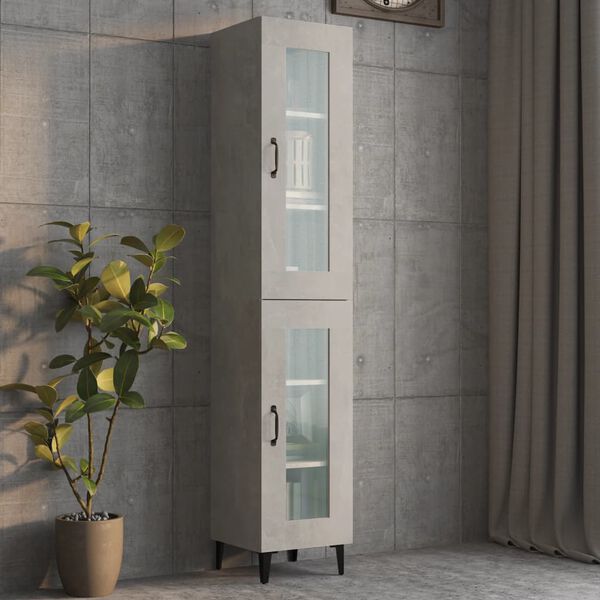 vidaXL Hanging Wall Cabinet Concrete Grey 34.5x34x90cm