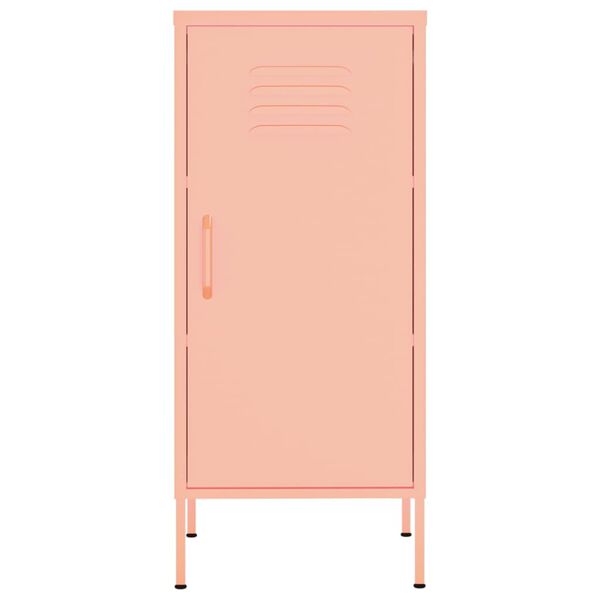 vidaXL Storage Cabinet Pink 42.5x35x101.5 cm Steel